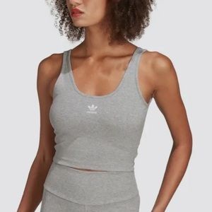Adidas Cropped Tank Tops Grey and Black Bundle